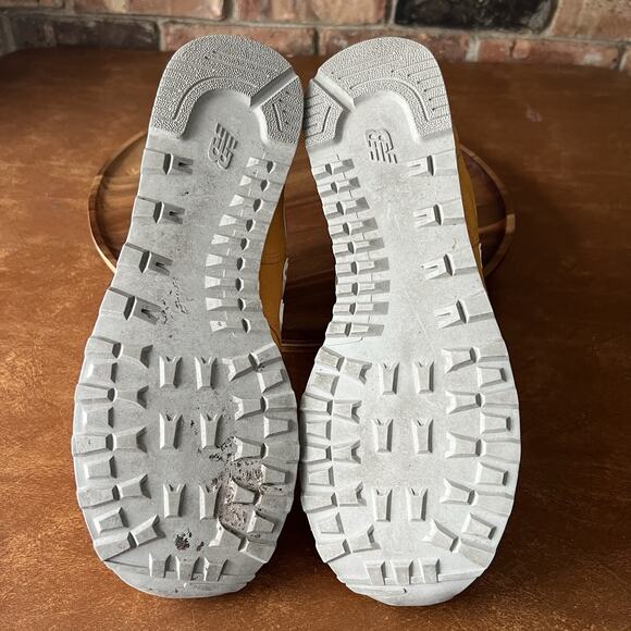 New Balance 574 Yellow White Suede Classic Running Shoes Sneakers Men's 10.5 - Picture 6 of 16